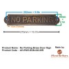 No Parking Brass Door Sign 